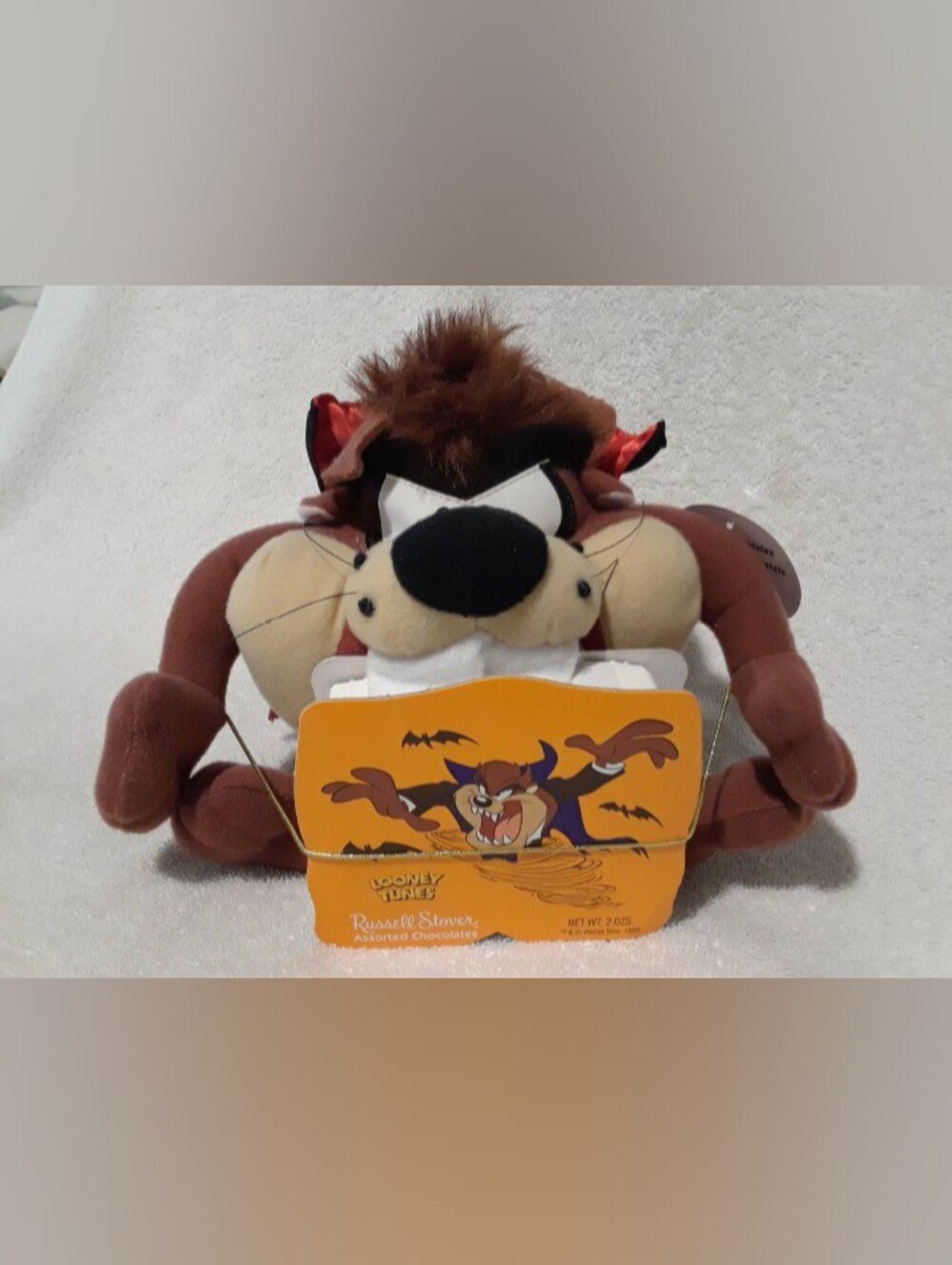 Vintage Looney tunes Halloween Dracula taz with Russell candy plush